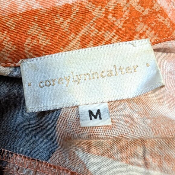 Corey Lynn Calter Womens Size M Abstract Geometric Tie Waist Pockets Shirt Dress - Picture 7 of 8